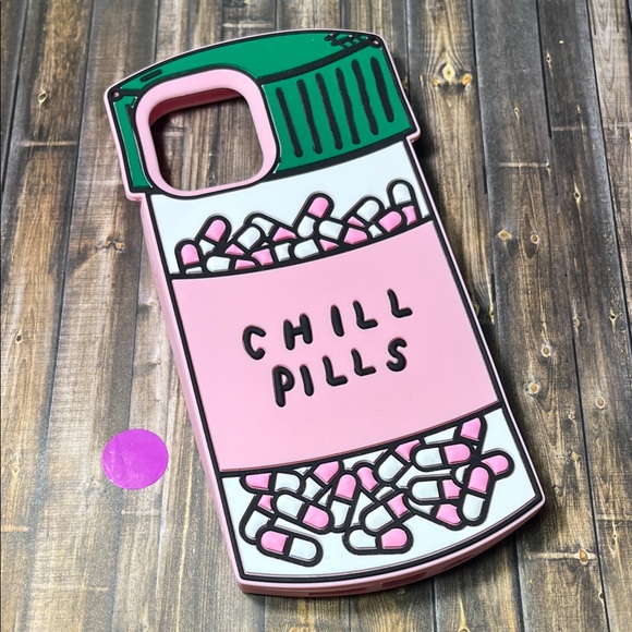 5for$10 Pink Chill Pill IPhone 12 Pro Max Phone Case Cute Pill Phone Case - Picture 1 of 8